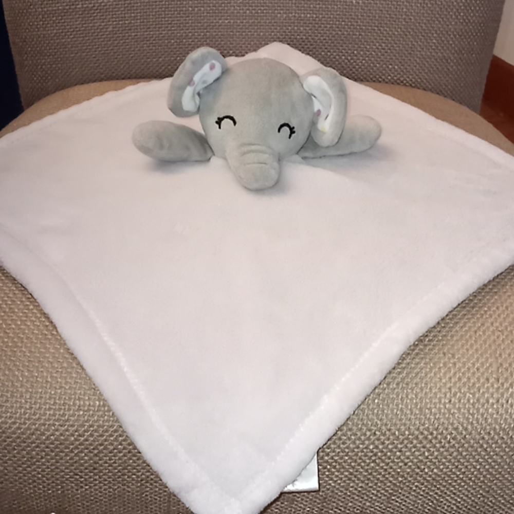 Forever Baby Elephant Lovey Security Blank Plush Stuffed Animal